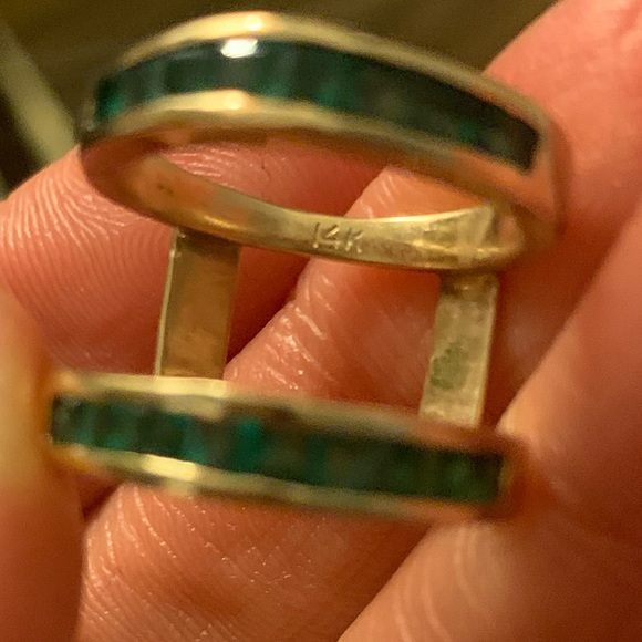 FINAL REDUCTION ‼️ Stunning 💚 Estate Emerald 14K Gold Insert Ring Guard 1.5 ct - Picture 10 of 14